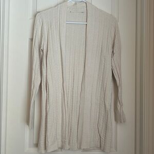Beige Open Front Cardigan sweater